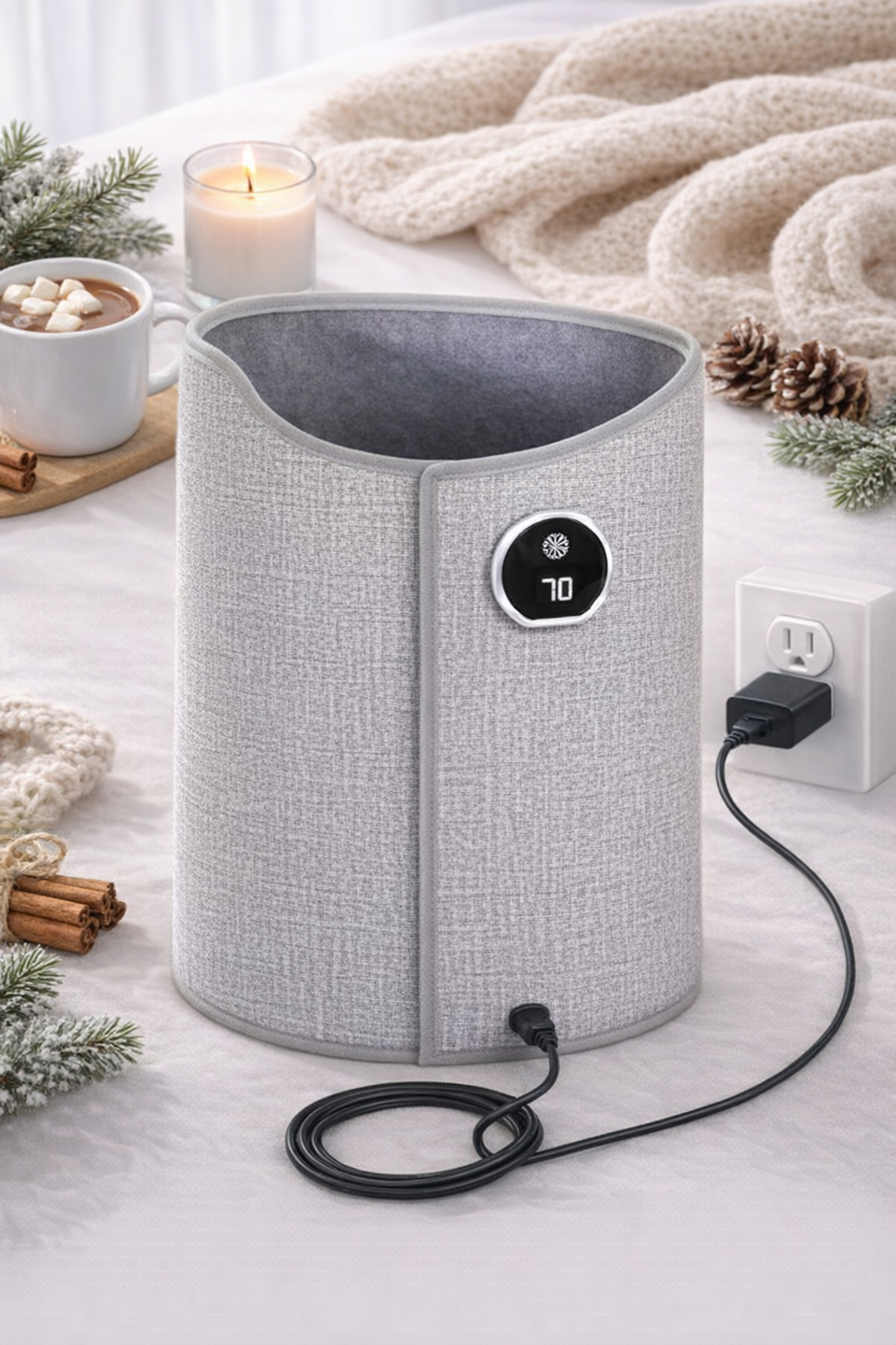 Electric Heated Leg & Foot Warmer — Adjustable Temperature, USB Powered